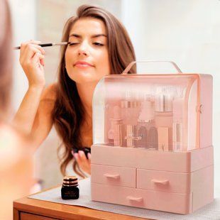 Органайзер для косметики місткий Cosmetic Storgae Box GW-880 РОЖЕВИЙ 07k04p136v1 фото