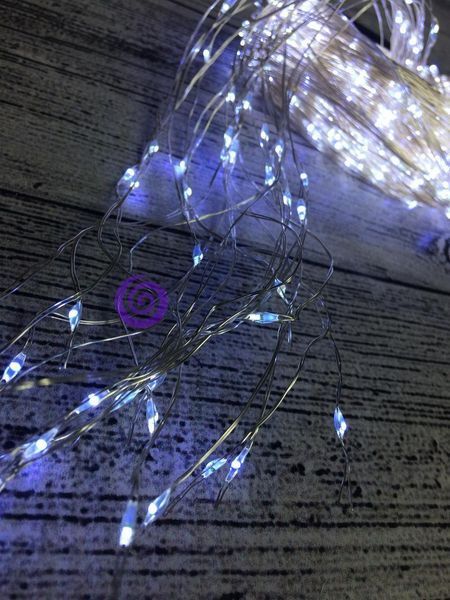 Новорічна гірлянда "Кінський хвіст" 600 LED: 20 ліній по 3 м, 30 діодів / нитка, холодний білий 12k01p010v1 фото