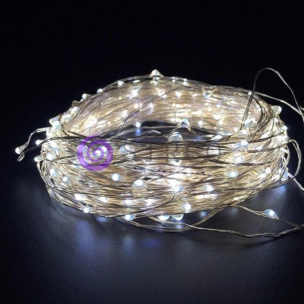 Новорічна гірлянда "Кінський хвіст" 600 LED: 20 ліній по 3 м, 30 діодів / нитка, холодний білий 12k01p010v1 фото