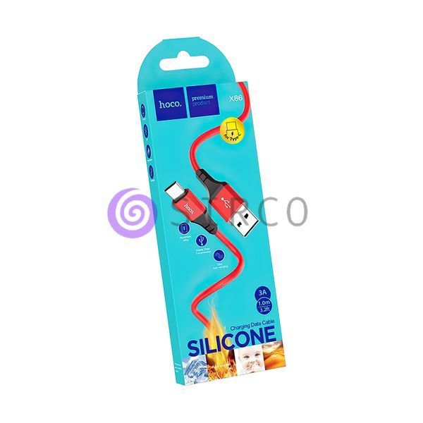 Кабель HOCO X86 USB Type-C Красный/206 11k06p324v2 фото