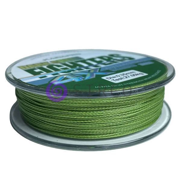 Леска Kaidapro Fighters 4X 100м, 27кг, 0,35мм Dark green 02k04p174v2 фото