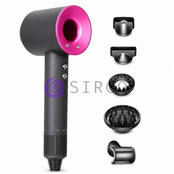 Фен для волосся HAIR DRYER 5в1 з 5 насадками іонізацією та трьома режимами роботи, Рожевий (X05/2870) 07k03p223v4 фото