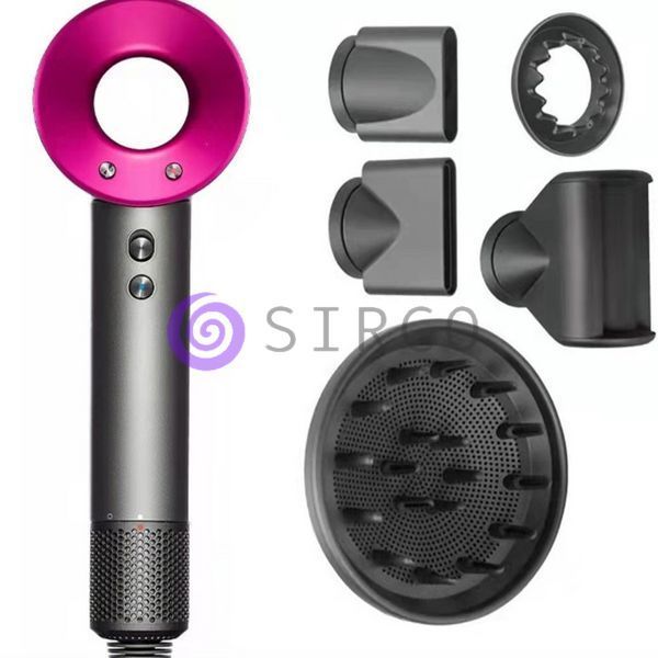 Фен для волосся HAIR DRYER 5в1 з 5 насадками іонізацією та трьома режимами роботи, Рожевий (X05/2870) 07k03p223v4 фото