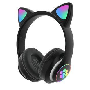 Бездротові складні TWS bluetooth навушники з котячими вушками Cat STN-28 Чорний 11k01p114v2 фото