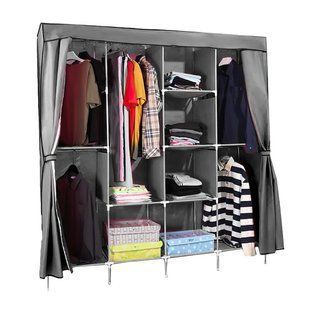 Складной тканевый шкаф для одежды Storage Wardrobe 88165 на 4 секции Серый (N-2) 01k04p167v7 фото