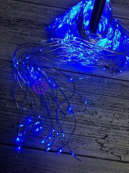 Новорічна гірлянда "Кінський хвіст" 600 LED: 20 ліній по 3 м, 30 діодів / нитка, синій 12k01p010v2 фото