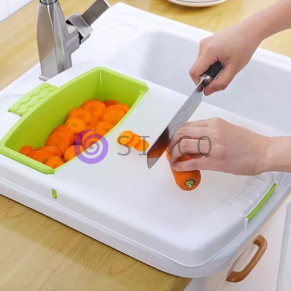 Кухонная разделочная доска на раковину Dish washing 3в1 (212) 10k10p024 фото