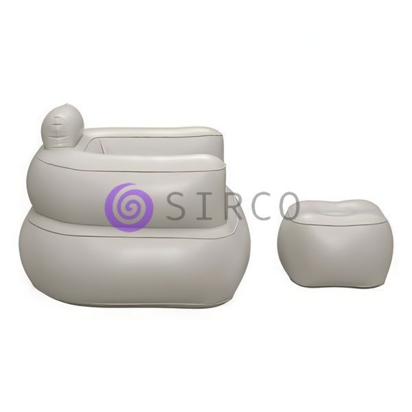 Надувне крісло з пуфиком для ніг Bestway Comfi Cube Lounger 75137 107&times;99&times;80 см Сірий 02k10p510v1 фото