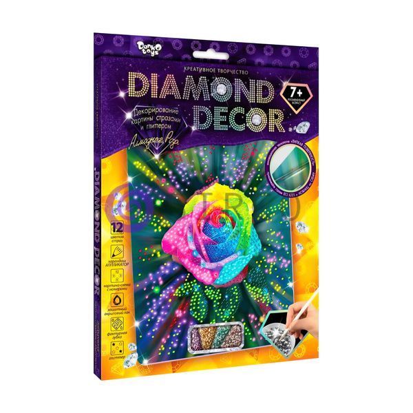 Набор для детского творчества "Алмазная картина" DIAMOND DECOR Роза из алмазов (IGR24) 03k12p077 фото