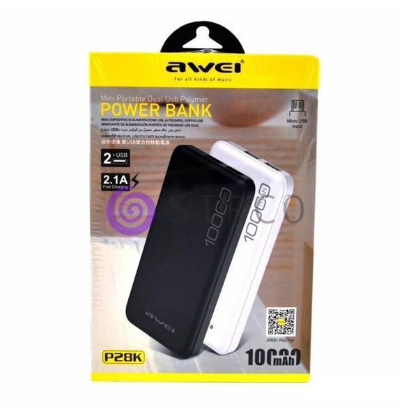 Awei P28K 10000mAh зовнішній акумулятор 11k12p090 фото