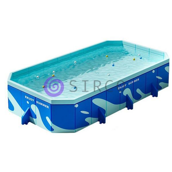 Большой складной бассейн Pool 318&times;183&times;50 см для дома и дачи /Детский прямоугольный бассейн из ПВХ(ARSH/KAR107) 02k12p327 фото