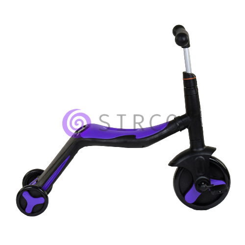 Детский трехколесный самокат-велобег трансформер с педалями 3 в 1 Scooter S868 Синий (212) 13k01p004 фото