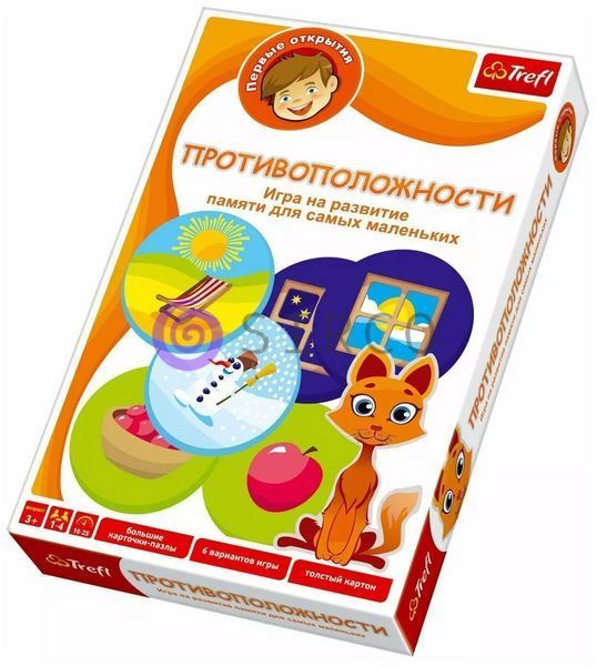 Дитяча розвиваюча настільна гра Trefl "Перші відкриття. Протилежності" (01105) (SB) 03k19p037 фото