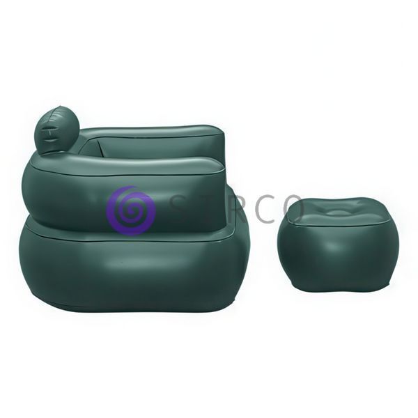 Надувне крісло з пуфиком для ніг Bestway Comfi Cube Lounger 75137 107&times;99&times;80 см Зелени 02k10p510v2 фото