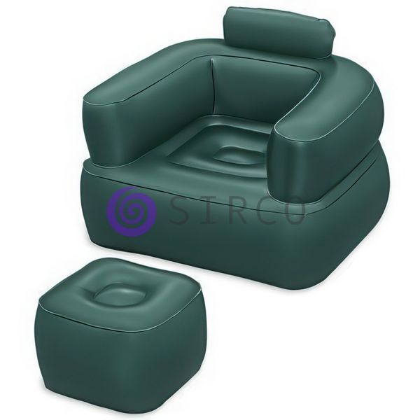 Надувне крісло з пуфиком для ніг Bestway Comfi Cube Lounger 75137 107&times;99&times;80 см Зелени 02k10p510v2 фото