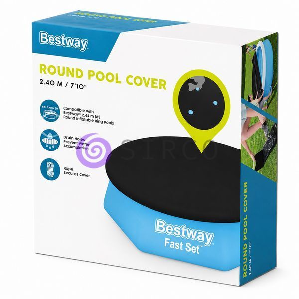 Накриття для басейну Bestway 58032 244 см тент для круглого надувного басейну ПВХ (AT) 02k12p339v1 фото