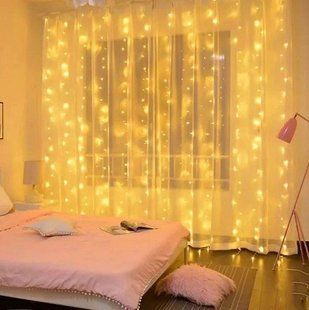 Новогодняя гирлянда Xmas Водопад прозрачный провод 240 Led диодов (на коробке 400) 2.5*1.5м Теплый Белый 12k01p009v2 фото