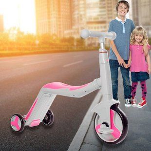 Самокат-велобиг-велосипед 3 в 1 S 868 Best Scooter, 8 мелодий, колеса PU розовый 13k01p004v4 фото