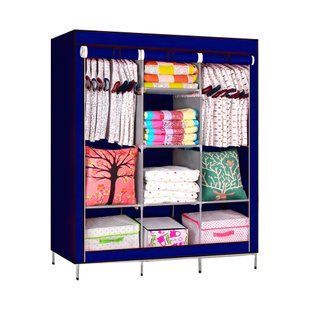 Большой каркасный шкаф, тканевый шкаф Storage Wardrobe 88130 Синий (N-14) 01k04p121v4 фото