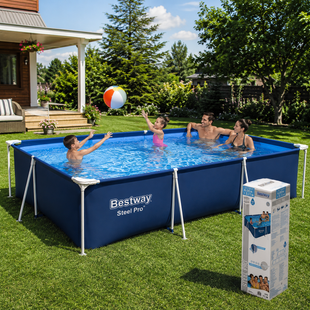 Каркасний прямокутний басейн, сталевий каркас Bestway 56405 Steel Pro 400&times;211&times;81 см, 5700 л 02k12p343v1 фото