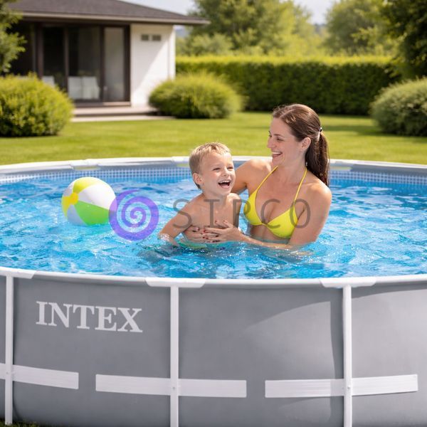 Каркасный бассейн Intex 26724, 457 х 107 см (каркас, чаша, фильтр 3 785 л/ч, стремянка, тент (AT) 02k12p036v6 фото