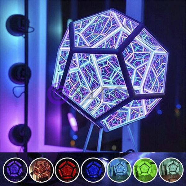 Светодиодный ночник 7 цветов Colorful Light RGB 3D SP620E Додекаэдр 12V USB (ILF) 01k09p393 фото