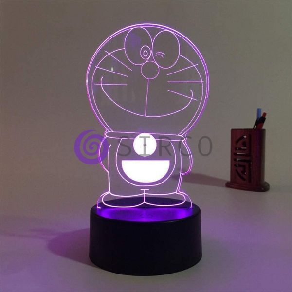 3Д настольный акриловый ночник с многоцветным изменением Doraemon(7 цветов) (237) 01k09p027 фото
