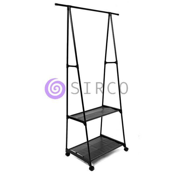 Универсальная прочная напольная передвижная вешалка для одежды Coat Rack чорный (YH6601) 01k04p042v2 фото