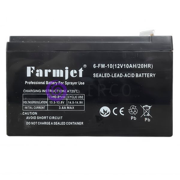 Акумулятор свинцево-кислотний Farmjet 6-FM-8 12V (10Ah) 20HR (MOM) 11k12p324v2 фото