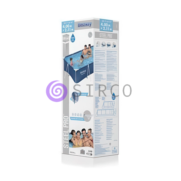 Каркасний прямокутний басейн, сталевий каркас Bestway 56405 Steel Pro 400&times;211&times;81 см, 5700 л 02k12p343v1 фото
