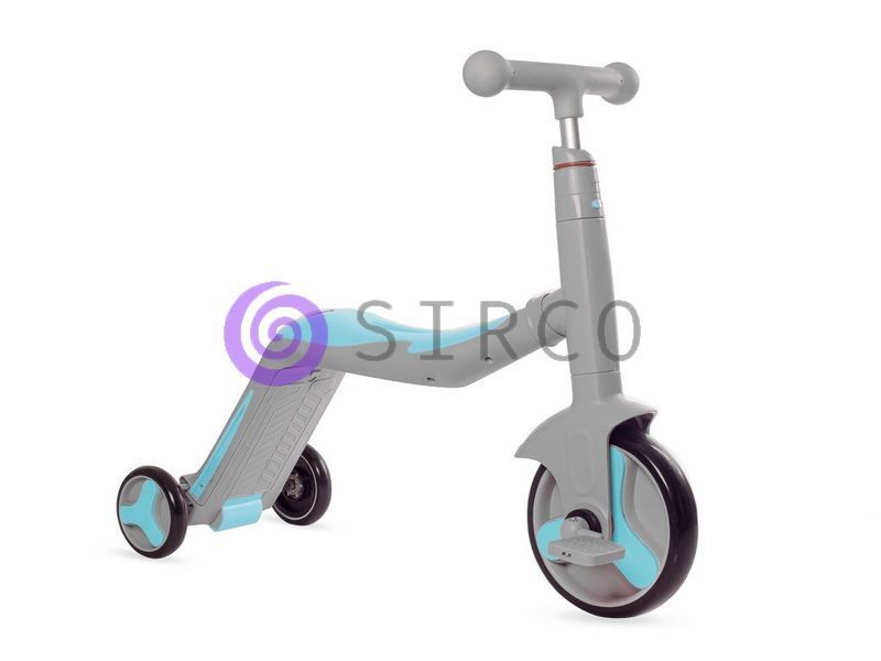 Детский трехколесный самокат-велобег трансформер с педалями 3 в 1 Scooter 868 Серый 13k01p004v3 фото