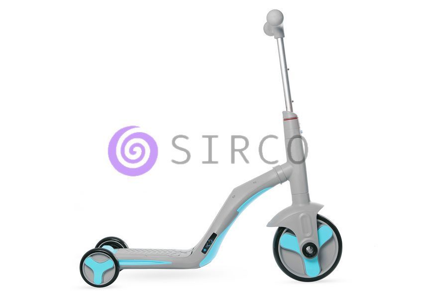 Детский трехколесный самокат-велобег трансформер с педалями 3 в 1 Scooter 868 Серый 13k01p004v3 фото