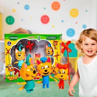 Детский игровой набор "Три кота" три фигурки 03k17p044v1 фото