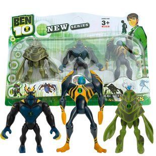 Набор детских игрушек-фигурок из 3 шт. светящихся G12008/0807-5 BEN10 5 серии в блистере (NI) 03k26p022 фото