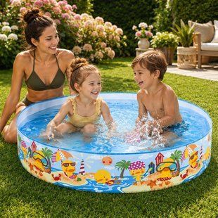 Басейн дитячий каркасний круглий Intex 58477 NP "Качиний риф"  122х25 см 218 л, від 3 років (LM) 02k12p265 фото