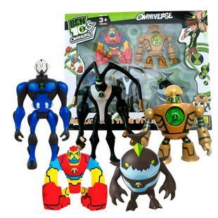 Детские игрушечные светящиеся фигурки G16001/0844А-6 BEN10 5 серии - Ион+Часовой механизм+Фитбек+Блокс+Ител (NI) 03k26p001v3 фото
