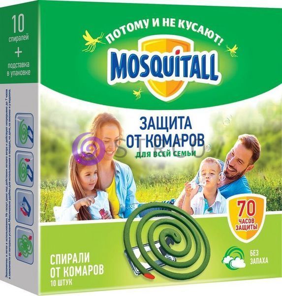 Засіб для захисту від комарів спіраль 10 шт Mosquitall (2020) 01k11p046 фото
