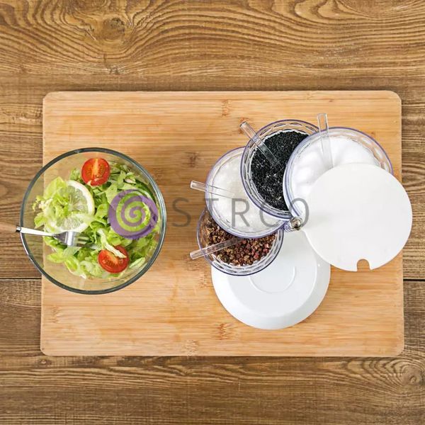 Кухонний вертикальний органайзер, що обертається для спецій Rotating Seasoning box (541) 10k10p127 фото