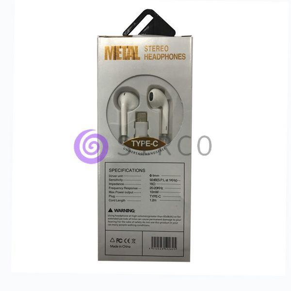Наушники вакумные TYPE C с микр. (коробка) (500)K20(58432) 11k01p091 фото