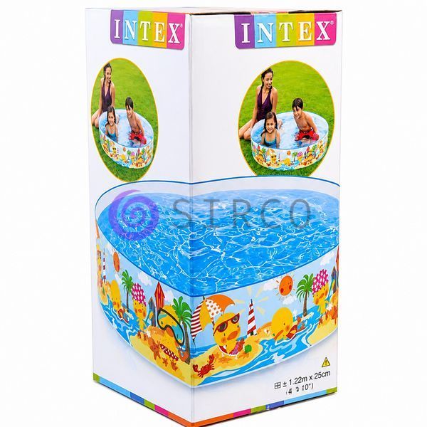 Басейн дитячий каркасний круглий Intex 58477 NP "Качиний риф"  122х25 см 218 л, від 3 років (LM) 02k12p265 фото
