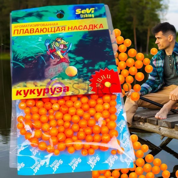 Ароматизированная плавающая насадка из пенопласта SEVI fishing Кукуруза 02k04p121v1 фото
