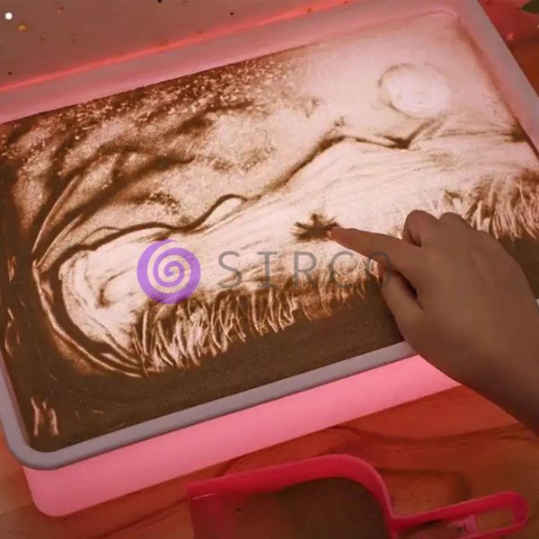 Детский развивающий набор для рисования песком Sand Painting Планшет с подсветкой 5в1, Розовый (AX) 03k12p366v2 фото