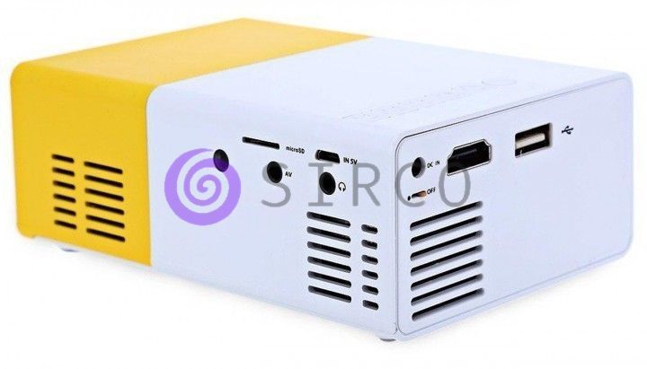 Мини проектор портативный мультимедийный с динамиком Led Projector YG300 11k09p011 фото