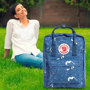 Міський рюкзак Fjallraven Kanken Classic Синього кольору зі звірятком 01k06p031v10 фото