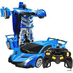 Машинка Трансформер Lamborghini Robot Car Size 1:18 СИНЯ З ПУЛЬТОМ SIZE 18 (HA-120) 03k10p065v1 фото