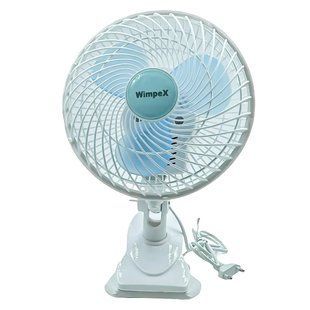 Настольный вентилятор Wimpex WX707 на прищепке 50 Вт, диаметр лопастей 18 см, работает от сети, Белый (243) 01k07p138 фото