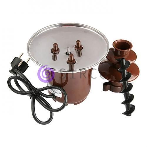 Шоколадний фонтан, фондю для шоколаду Mini Chocolate Fondue Fountain 10k01p104 фото