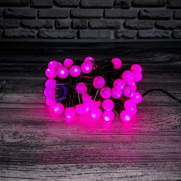 Світлодіодна гірлянда &laquo;НИТКА ШАРИКИ&raquo; 50 led, чорний кабель 12k01p031v5 фото