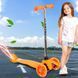 Детский трехколесный самокат со светящимися PU колесами и складным рулем Scooter 905 Оранжевый (ARSH) 13k01p007v3 фото 1