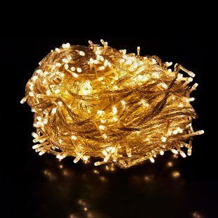 Новогодняя гирлянда прозрачный провод XMAS Теплый белый нить 300 LED (20 метров) 12k01p025 фото